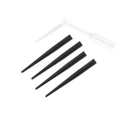 Tampón de silicona para moldes dentales personalizados.