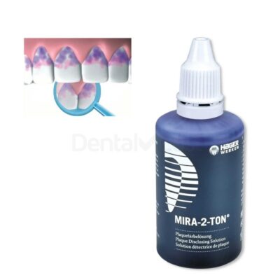 Detectores de placa para revisiones dentales, solución MIRA-2-TON para revelar caries y manchas.