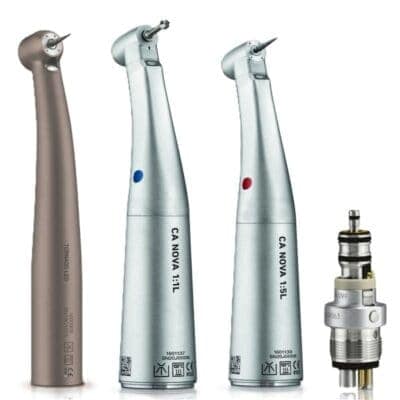 Torno compacto y eficiente para odontología, ideal para procedimientos precisos y seguros.