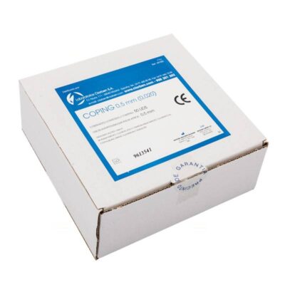 Copping 0.5 mm, material odontológico personalizado para prótesis dentales, en caja de garantía, productos odontológicos profesionales.
