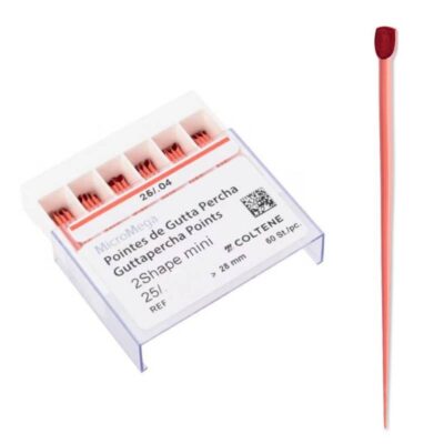 Microperminta para artefactos odontológicos, puntas de guta, personalización en productos odontológicos, precisión y calidad en instrumentación dental.