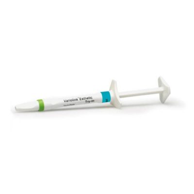 Relleno dental personalizado con Varilink Esthetic Try-In, material de alta calidad para prótesis y restauraciones odontológicas, asegurando precisión y estética en tratamientos dentales.