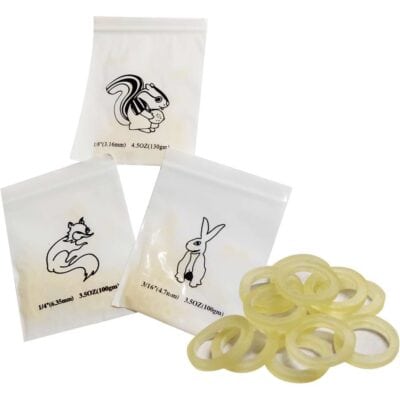 Tiras de material odontológico personalizado en diferentes tamaños con ilustraciones de animales para odontología, hechas a medida para cada paciente.