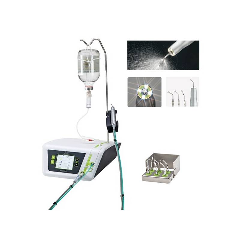 Extracción de saliva en odontología con equipo de TSC con control digital y accesorios para procedimientos dentales precisos.