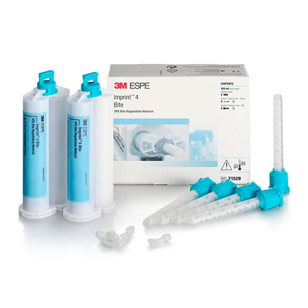 IMPRINT 4 BITE 2x50ml.+PUNTAS Imprint 4 Bite Silicona, Registro de Mordida, Reposición 2 cartuchos 50 ml 3M Espe