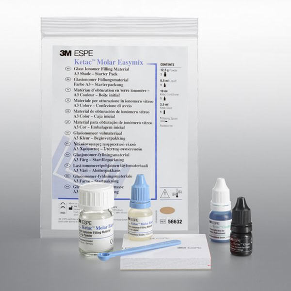 Ketac Molar Material de Obturación Ionómero de Vidrio Starter Pack 3M