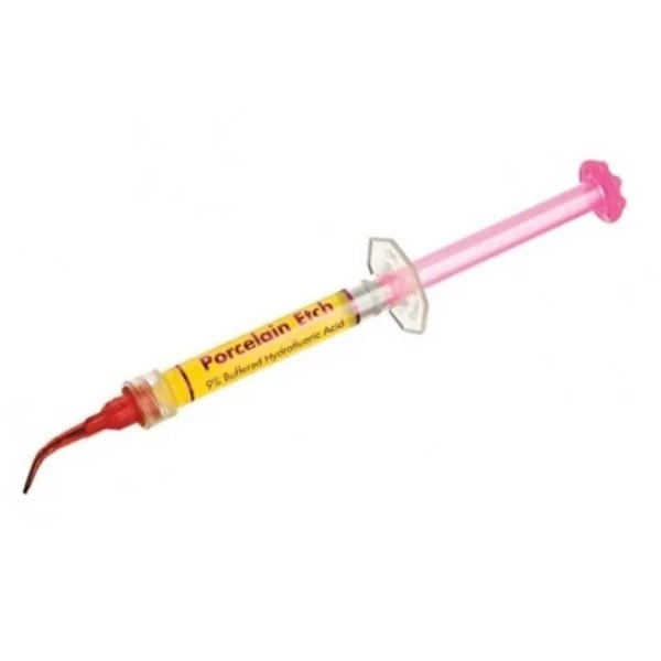 Porcelan Tech gel dental para restauración odontológica, con ingredientes personalizados, en jeringa dental.