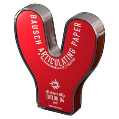 Papel BK 03/BK 04 Azul/Rojo Herradura 0.2mm Bausch. ROJO 50 hoja