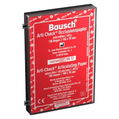 Papel de Articular Ultradelgado BK11/BK12 Azul/Rojo Bausch - rojo
