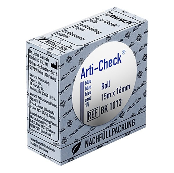 Papeles de Oclusión en Ultradelgado en Rollo - Reposición Bausch 16mm.