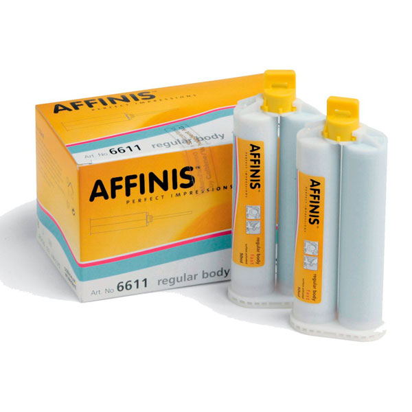 Affinis Regular Body Fast Silicona Adición 2 Cartuchos 50 ml Coltène