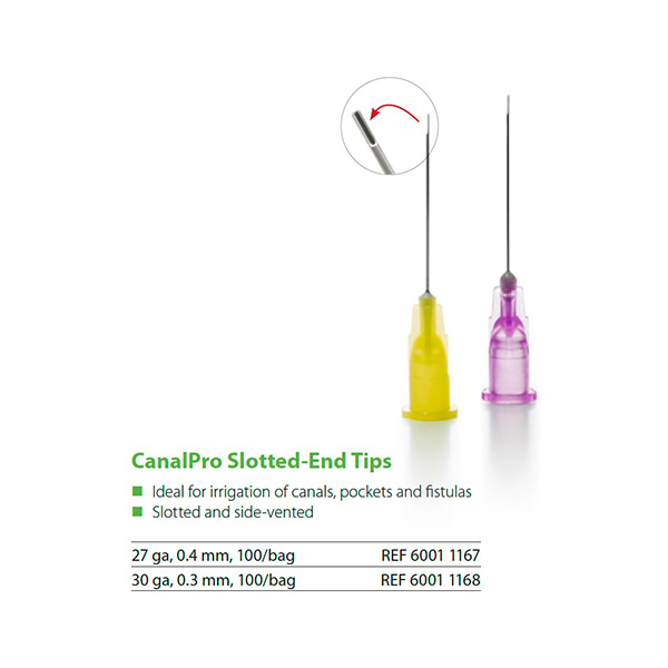 Canalpro Puntas de Irrigación Extremo Ranurado 100u. Coltène / Whaledent 30GA 100u.