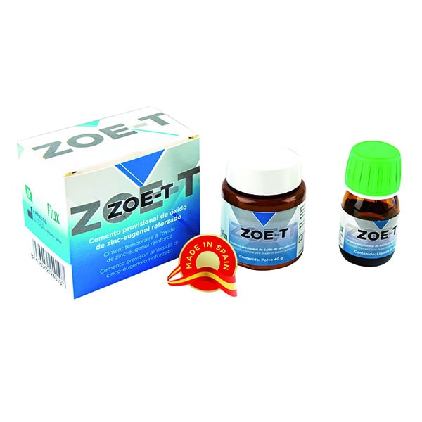 Zoe-T Cemento Provisional, Eugenol 40g polvo +20ml líquido Dentaflux