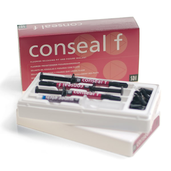 Conseal F Kit Resina Sellador de Fisuras 3 Jeringas 1g + Super Etch de SDI