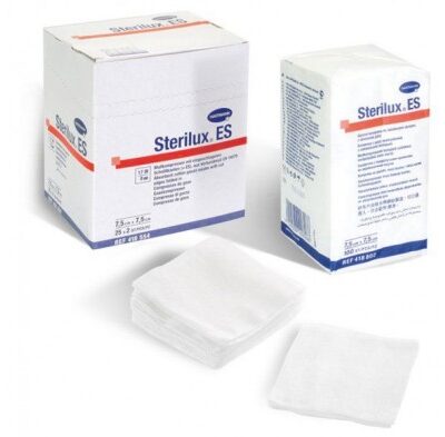 Gasas Algodón Sterilux ES 5x5cm 13hilos Caja 175 uds Estériles (35 sobres x 5 uds) IVF Hartmann