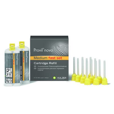 Provil Novo Fast Set Silicona Impresión 2 cartuchos 50ml. Kulzer MEDIUM. FAST