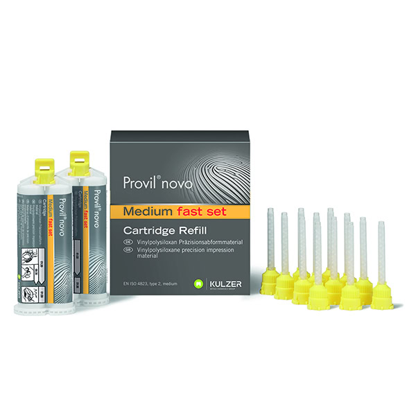 Provil Novo Fast Set Silicona Impresión 2 cartuchos 50ml. Kulzer MEDIUM. FAST