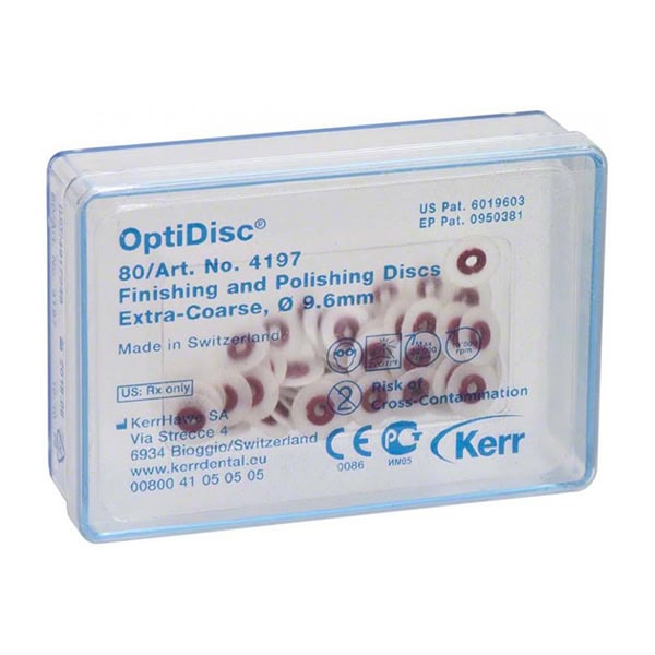 OptiDisc Discos Pulido 9,6mm Super Grueso 80µm Reposición 80u. Kerr Hawe