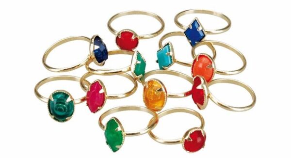 Anillos de Juguete, Formas y Colores, Miratori n.6 Finger Rings 100 uds Hager Werken