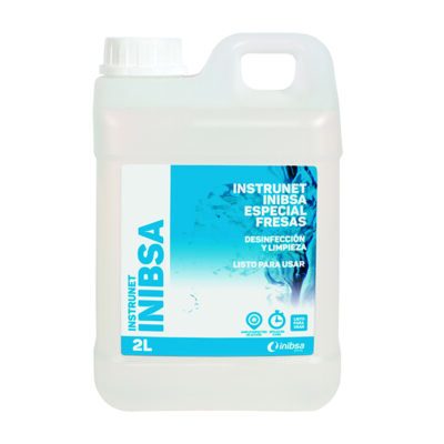 Inibsa Fresas Limpieza y Desinfección Instrumentos Rotatorios Botella 1 Litro