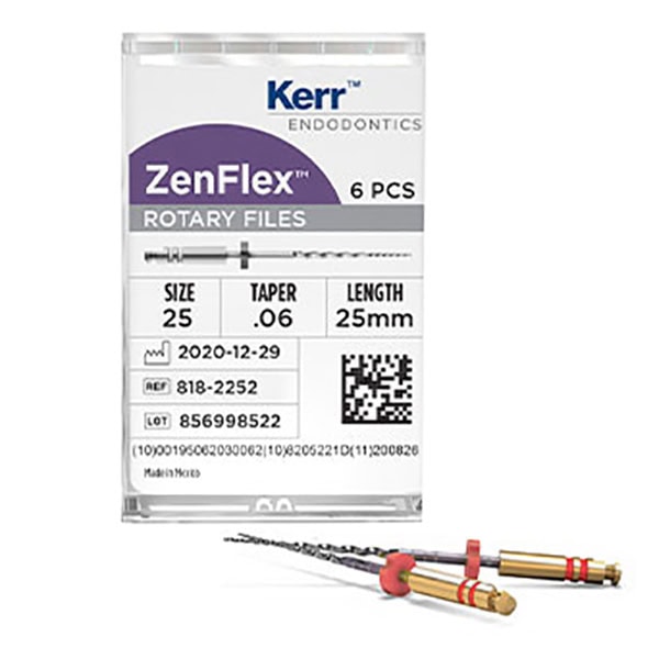 Limas Ni-Ti Zenflex Conicidad .06 Longitud 21mm Endodoncia 6 uds Kerr Hawe