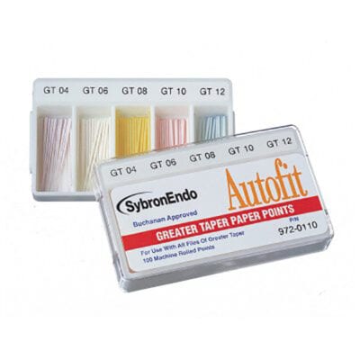 Puntas de Papel Absorbente, Endodoncia, Caja 200 unidades Kerr