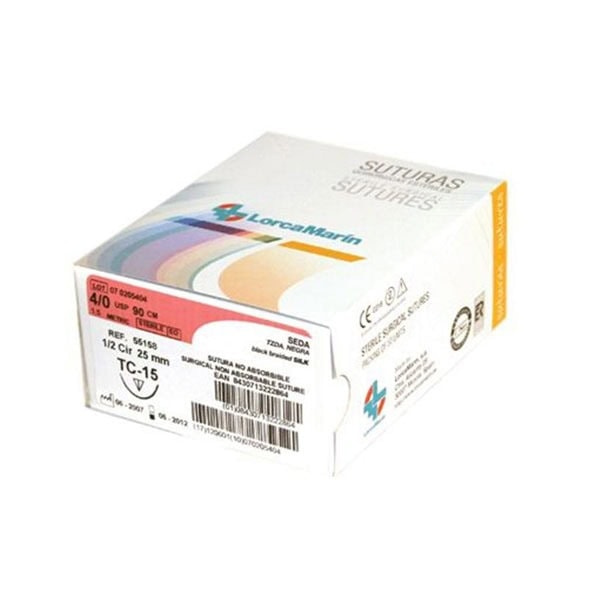 Sutura Seda C-15 5/0 No Absorbible 12uds. Lorca Marin