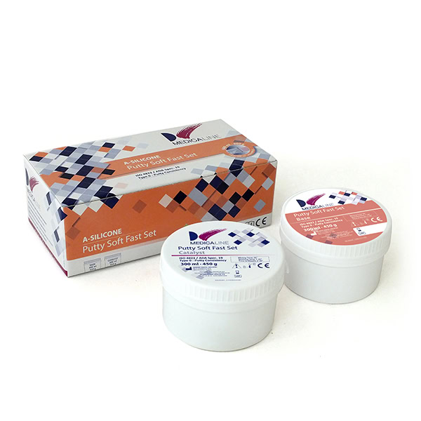 Precision A-Silicone Putty Soft, Silicona de Adición Set 300+300ml Medicaline