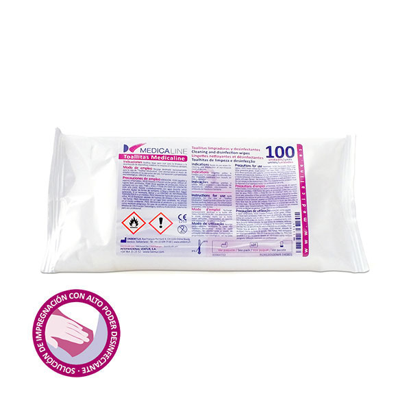 Toallitas Desinfectantes Reposición 100u. Medicaline