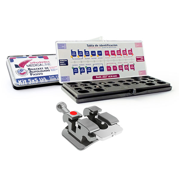 Opera Kit Brackets Metálicos Autoligable Roth 0.22 caja 20u Medicaline