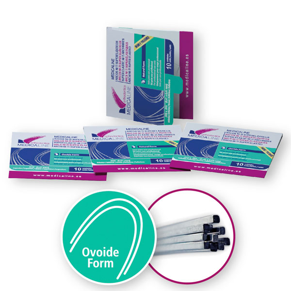 Armonie Flex Arco NiTi Superelástico Rectangular Ovoide Form 10u Medicaline