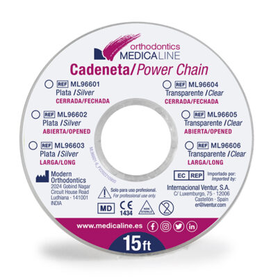 Cadeneta Elástica TRANSPARENTE, Sin Látex, 1 rollo 4,57 metros Medicaline