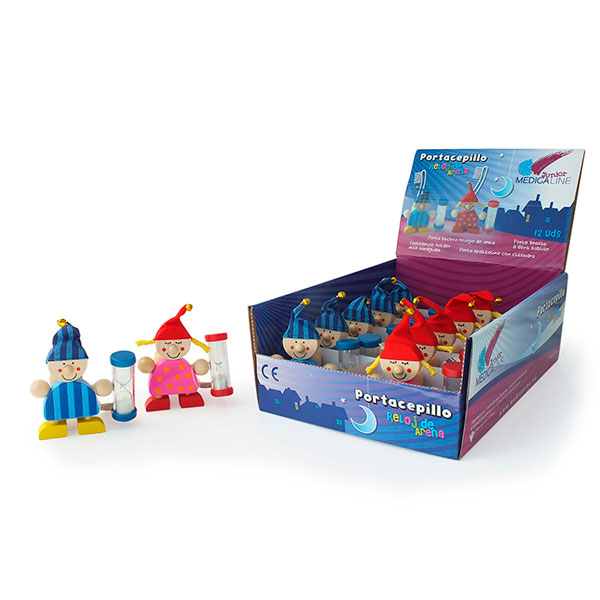 Portacepillos de Madera con Reloj de Arena 12u. Medicaline