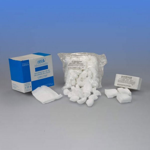 Gasas de Algodón Estériles 25x16cm 100u. Omnia