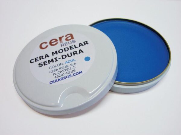 Cera de Modelar Semi-Dura Azul Tarrina 50gr. REUS