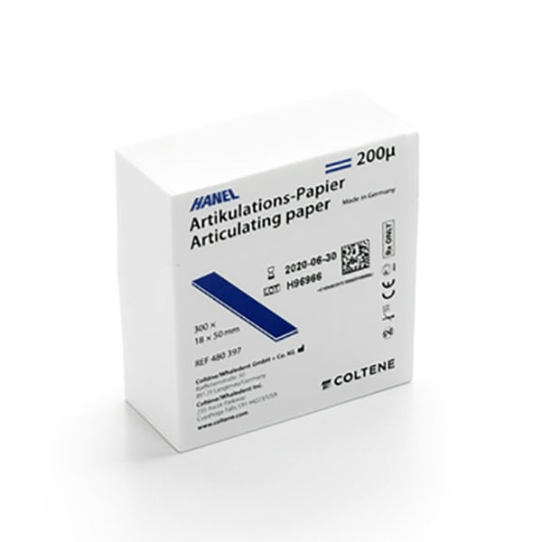 Papel Articular Hanel Tiras 1,8x5cm 200µ 300uds. Roeko Roeko