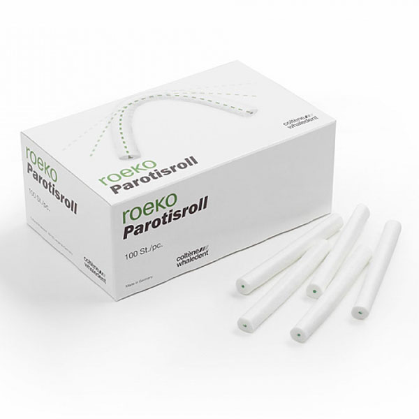 Parotis Rollo de Algodón con Acción de Resorte Caja 100 uds Roeko Coltene Nº3