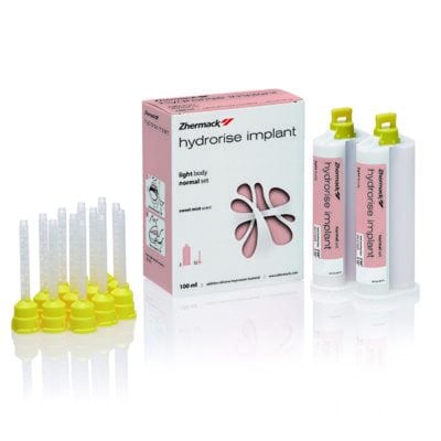Hydrorise Implant Light Body Normal Set Silicona Adición Escaneable Implantología 2 cartuchos 50ml Zhermack