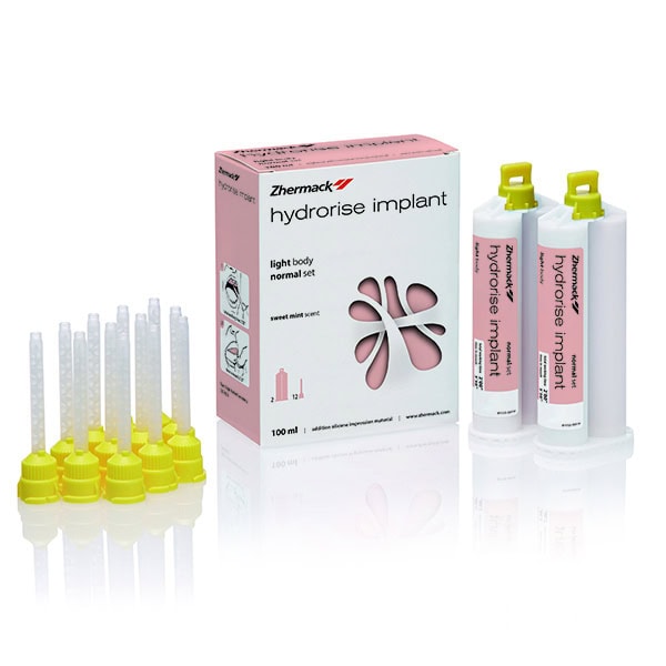 Hydrorise Implant Light Body Normal Set Silicona Adición Escaneable Implantología 2 cartuchos 50ml Zhermack