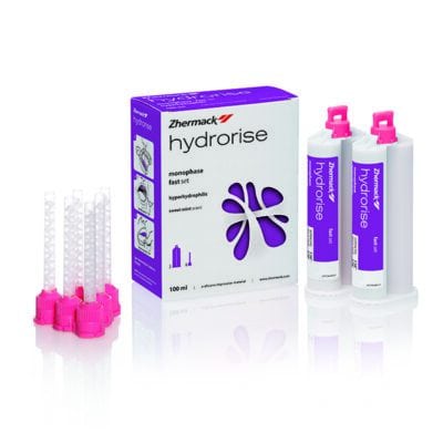 Hydrorise Monophase Fast Set Silicona Adición 2 cartuchos 50ml Zhermack