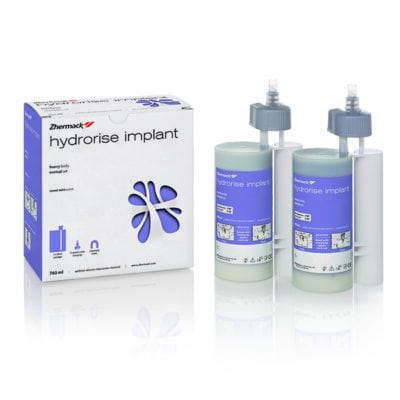Hydrorise Implant Heavy Body Normal Set Silicona Adición Escaneable Implantología 2 cartuchos 380ml Zhermack