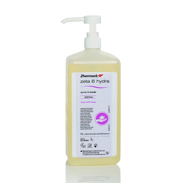 Zeta 6 Hydra, Jabón Desinfectante de Manos 1 Litro Zhermack