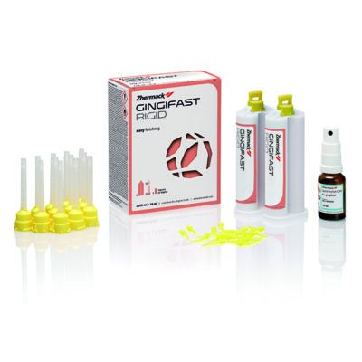 Gingifast Rigid, Silicona Reproducción de Encía (2x50ml.) Zhermack  -RIGIDO