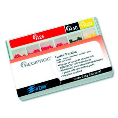 Reciproc Guttapercha Surtido R25-R40-R50 Caja 60u. VDW - Zipperer