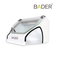 BADER exhibidor de productos odontológicos personalizados con cristal de alta calidad para prácticas dentales precisas y seguras.
