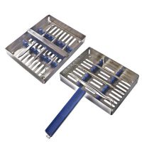 Bandeja de instrumentos odontológicos personalizados de acero inoxidable para procedimientos dentales de alta precisión.