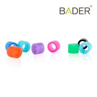 Coloridos accesorios para odontología personalizados en BADER, fabricados con materiales de alta calidad para ajustarse a las necesidades del paciente y mejorar los tratamientos dentales.