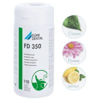 Fórmula odontológica FD 350 de DÜRR DENTAL, destinada a la higiene bucal, con opciones de sabores como clásico, flor y limón para un cuidado dental personalizado.