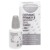 Ceramic Primer II para odontología, adhesivo de 3 ml para cerámicas y composites, fácil de usar, inflamable, asegura uniones fuertes y duraderas en tratamientos odontológicos personalizados.