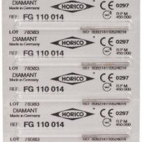 Etiqueta de productos odontológicos personalizados de HORICO para clínicas dentales y laboratorios, promocionando productos de alta calidad para odontología y fabricación de prótesis dentales.